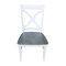 International Concepts Set of 2 Vineyard Curved X Back Chairs, White/Heather gray C05-14P - alternate 5